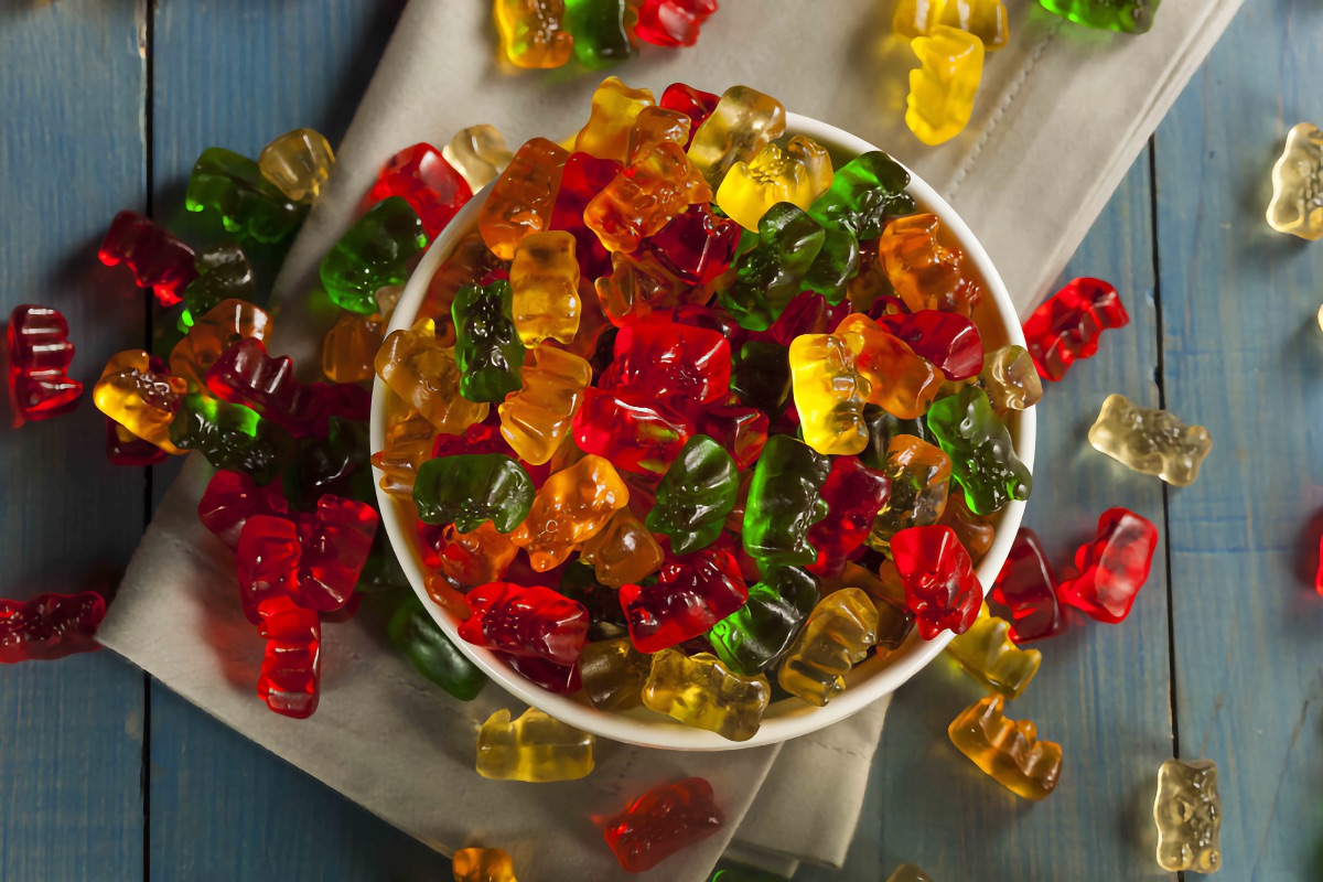 Colorful Fruity Gummy Bears Ready to Eat